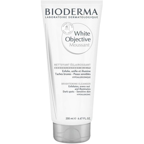 بيوديرما وايت أوبجكتيف غسول مبيض للوجه والجسم | 200 مل